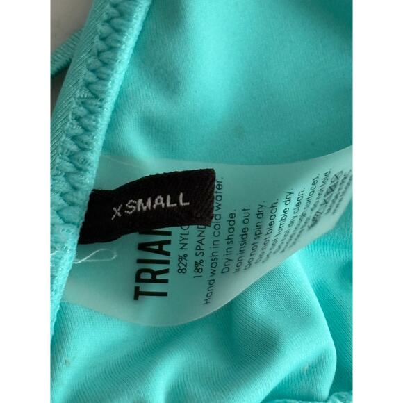 Triangl string bikini blue turquoise triangle top bottom XS - Picture 10 of 13
